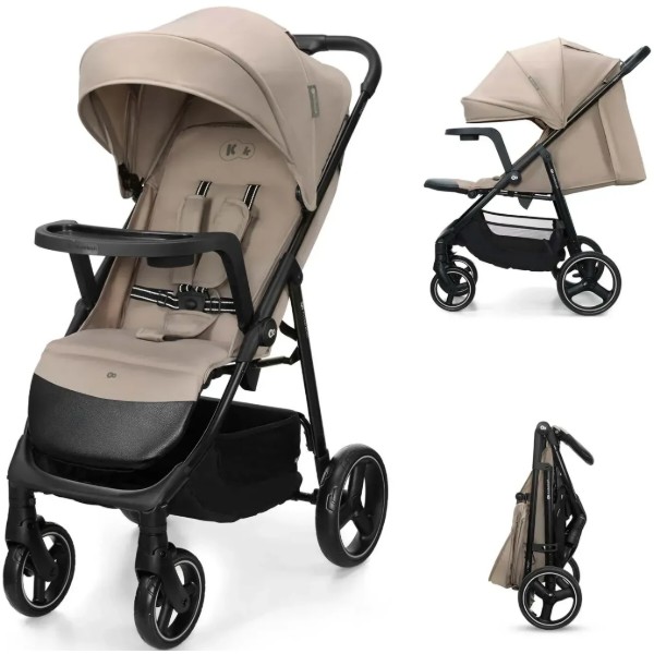 Фото - Коляска прогулочная Kinderkraft Trig 3 Tray Beige (KSTRIG03BEG000T)